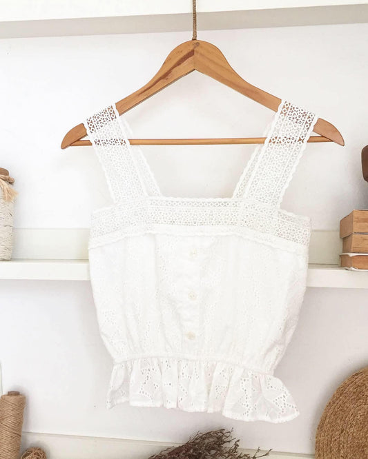 Caitlin Broderie Anglaise Top