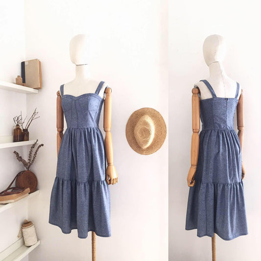 Antoinette Linen Chambray Dress