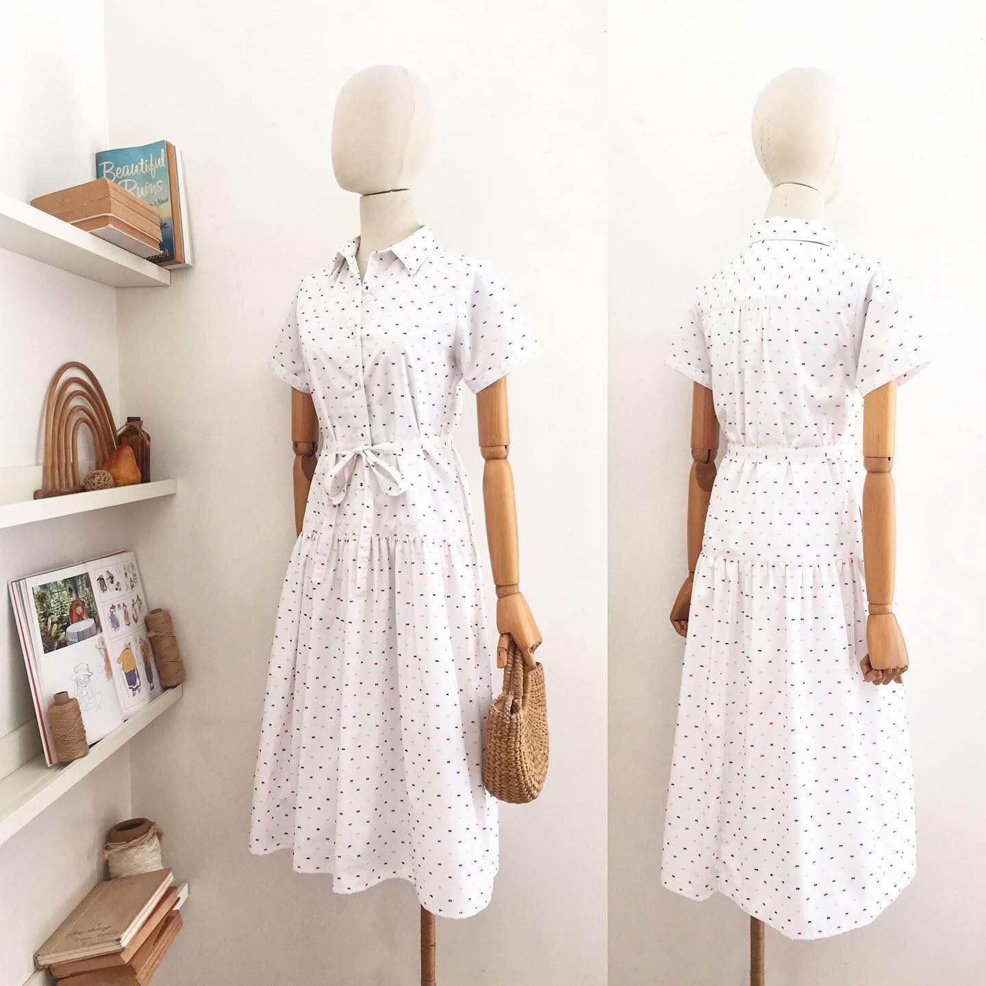 Elle Cotton Dobby Dress