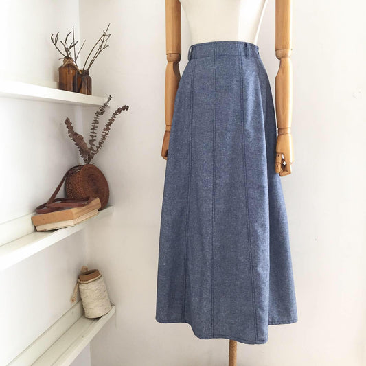 Polly Linen Chambray Skirt