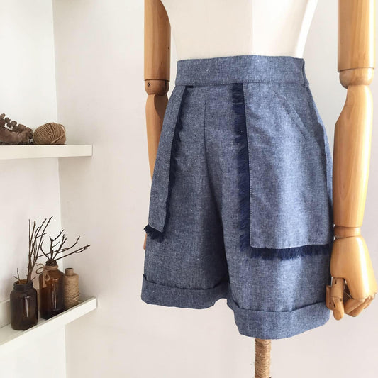 Meredith Linen Chambray Shorts