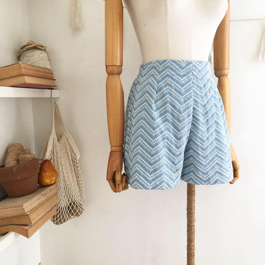 Aubrey Chambray Anglaise Shorts