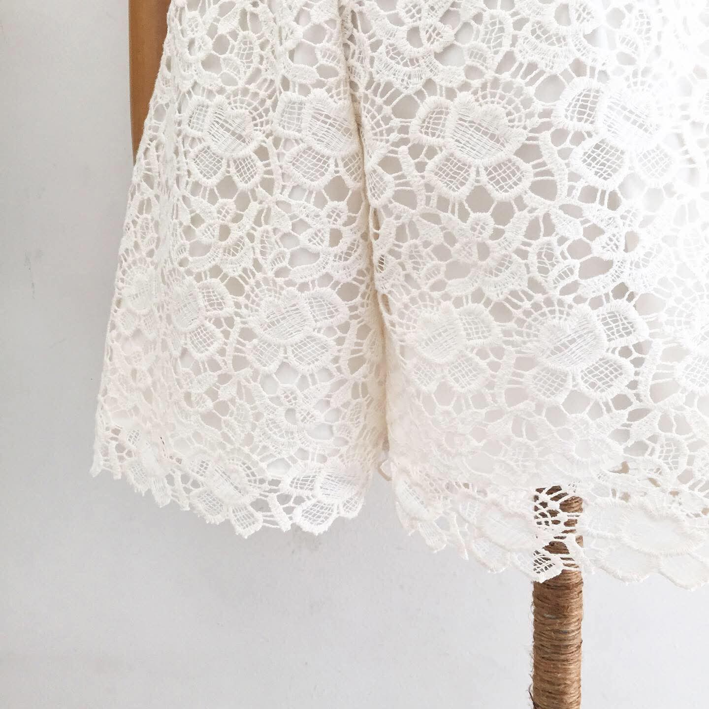 Aubrey Guipure Lace Shorts