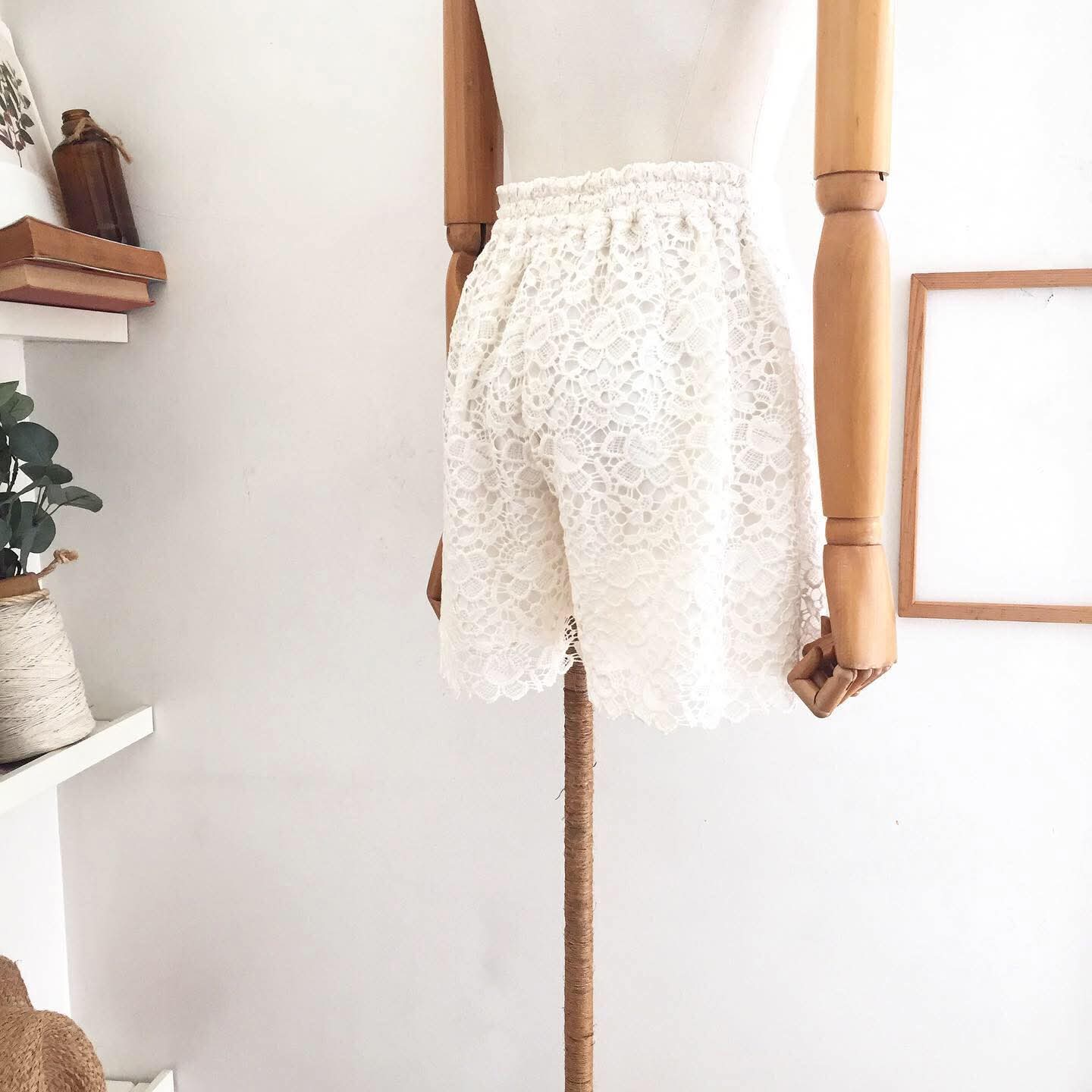 Aubrey Guipure Lace Shorts