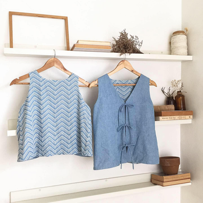 Bertha Chambray Anglaise + Chambray Top