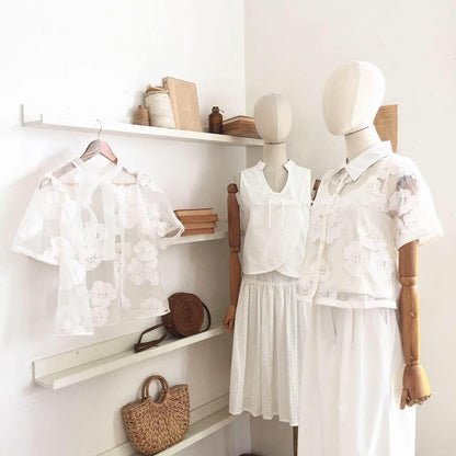 Prue Lace Organza Top