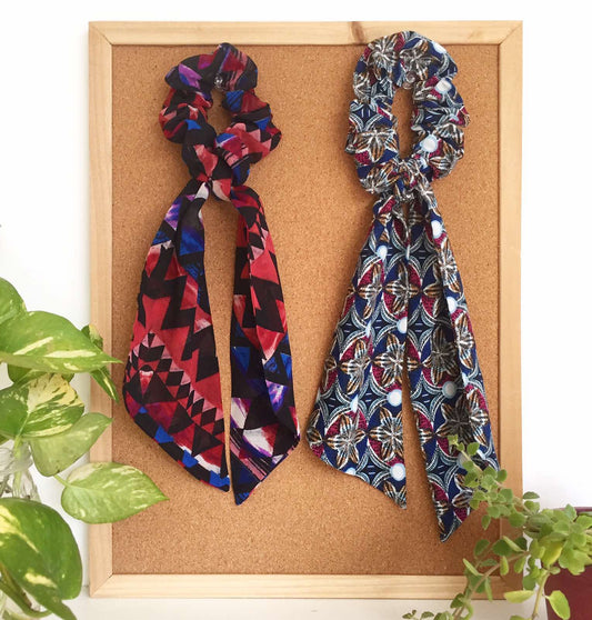 Zigzag + Starfish Scrunchie Scarves