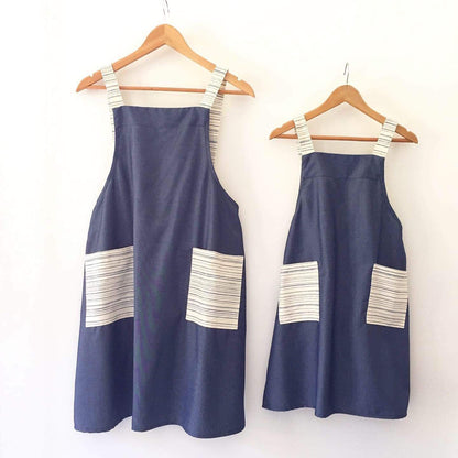 Chambray + Stripes Apron